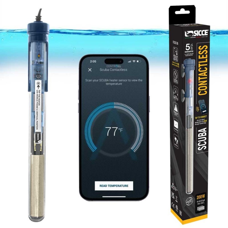 SICCE Scuba ContactLess 200w - Aquarium heater